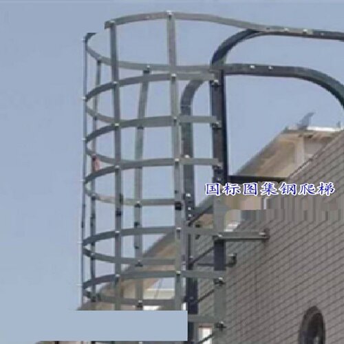 镀锌钢爬梯护笼护栏安全工程绝缘登高基坑水井梯笼平台消防固定