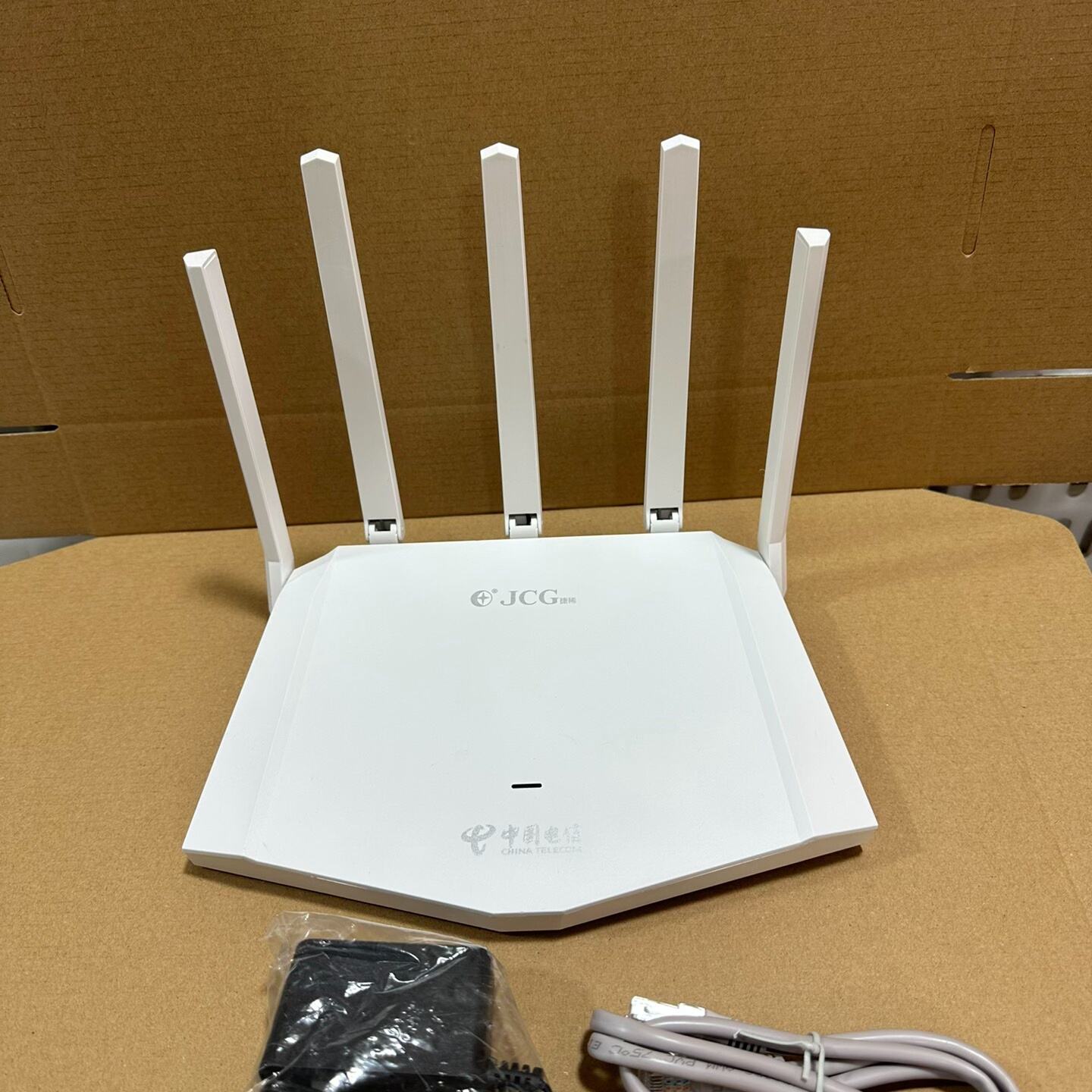 JCG Q21 AX3000M WiFi6千兆双频路由器 电信定制版，5根天线，信