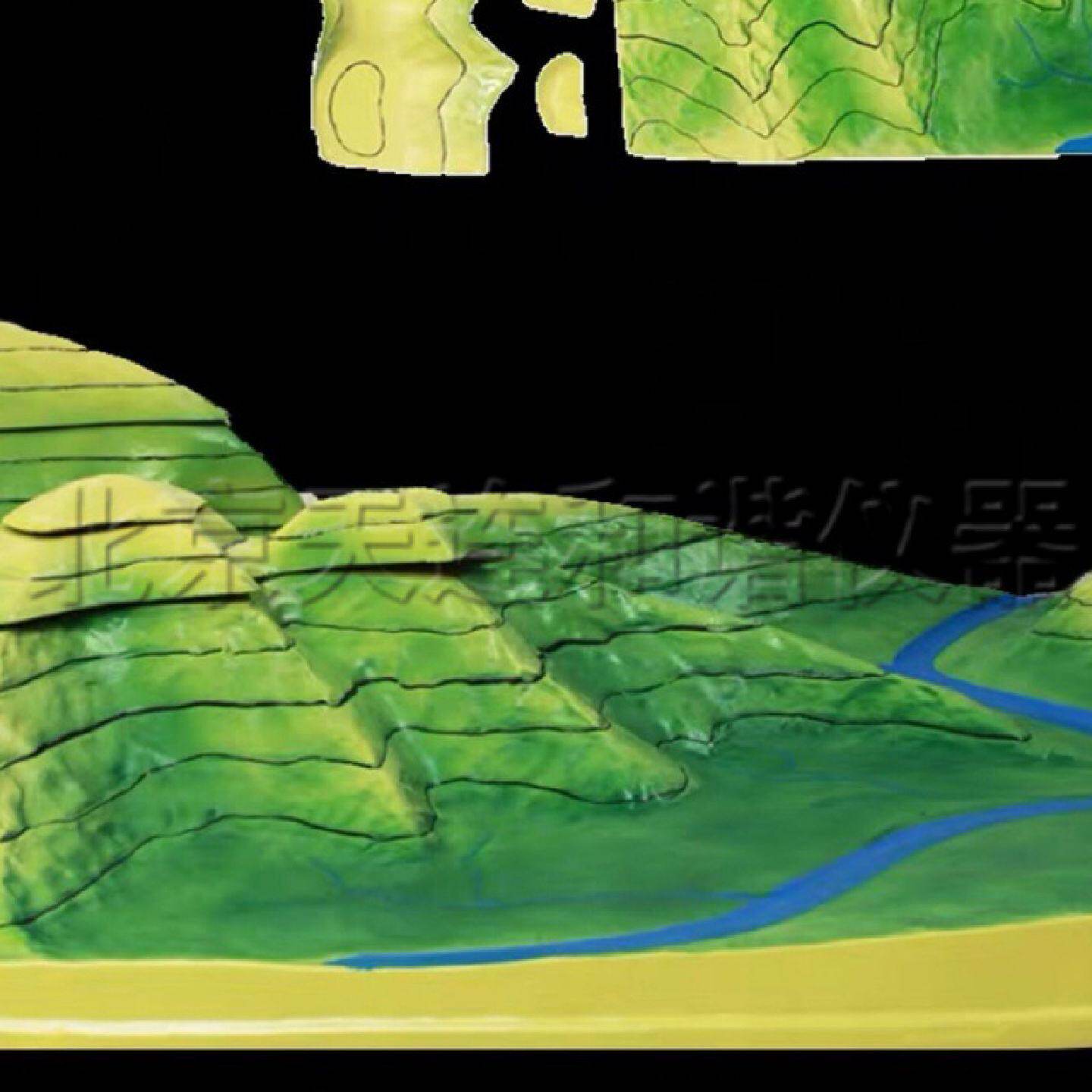 磁吸式J等高线地形图判读模型初中地理教学仪器地貌教学教具