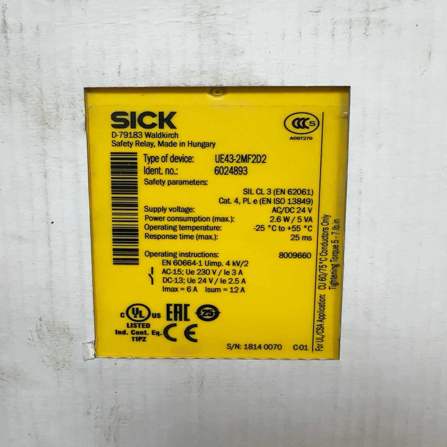 西克UE43-2MF2D2全新原装正品未使用-议价