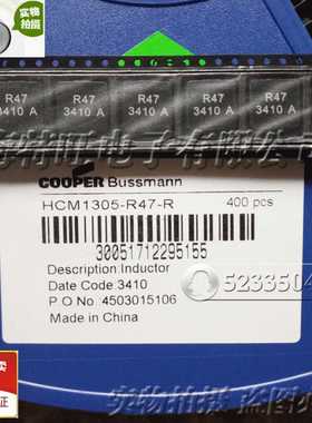 美国COOPER一体成型电感HeCM1305-R47-R原装13*13*50.47uH38