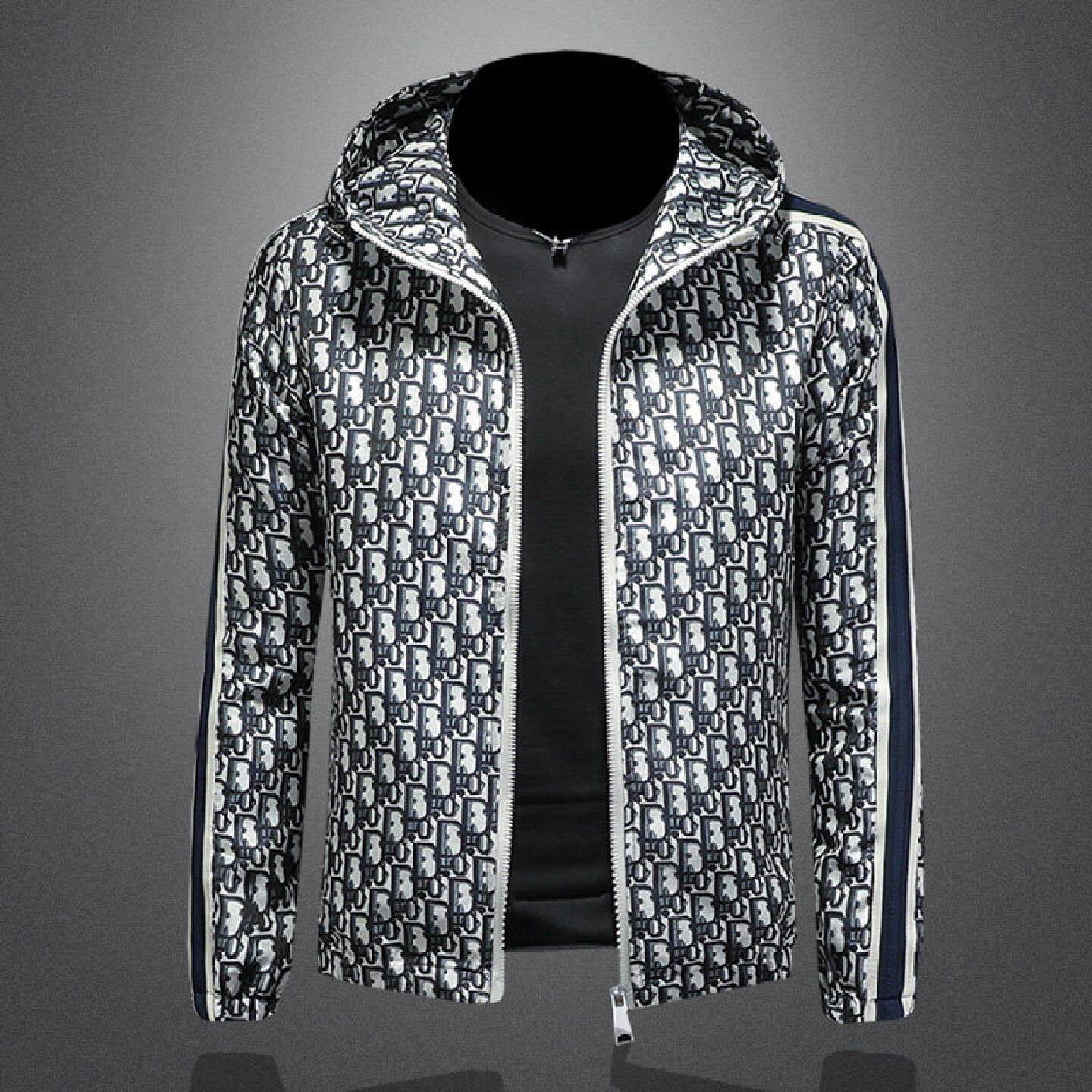 欧货高端连帽夹克男士春季新款青年百搭休闲拉链衫欧洲站外套潮男