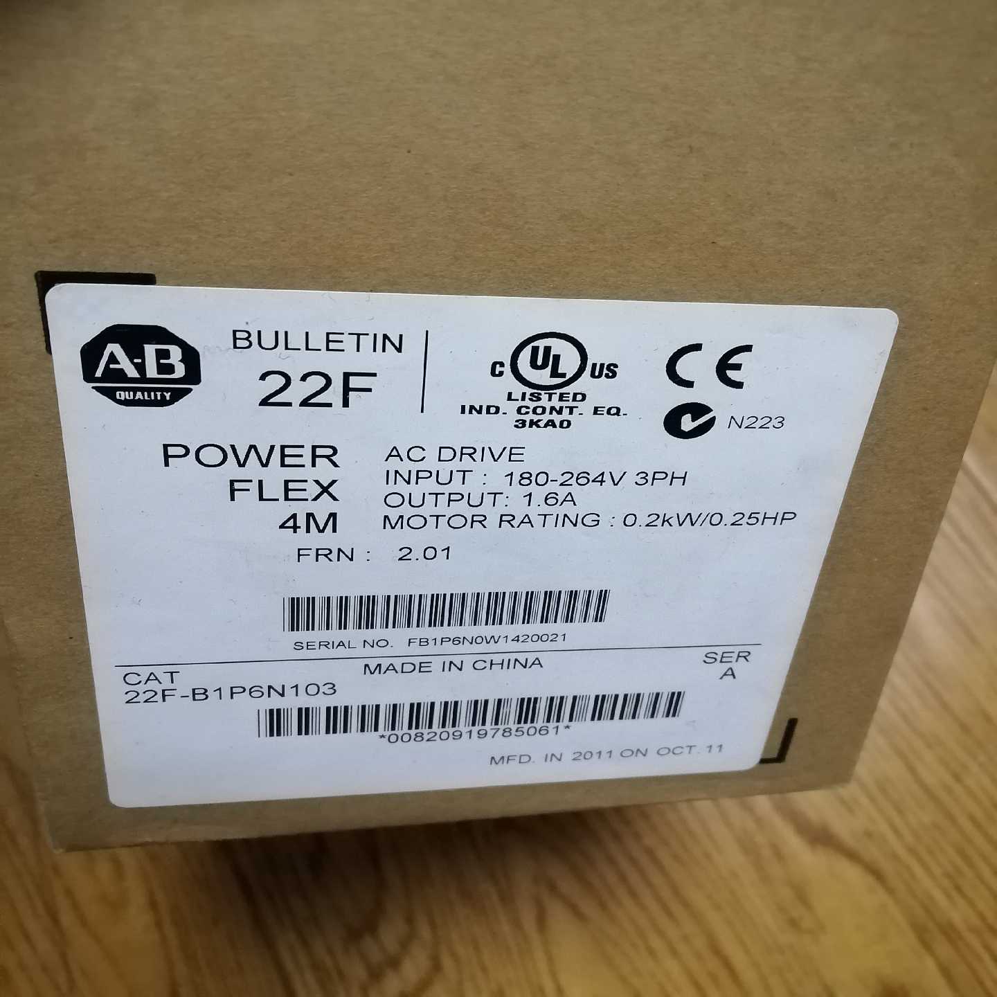 22F-B1P6N103AB罗克韦尔变频器有一台，询价