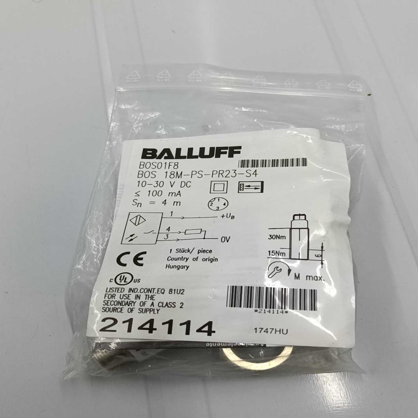 巴鲁夫BOS01F8BOS18M-PS-PR23【博航商行】