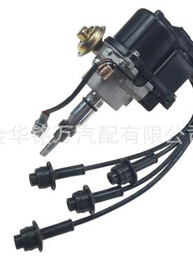 适用丰田汽车点火分配器分电器19030-72080带线束单真空椭圆插头