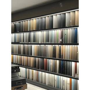 全屋斜放色板展示架生态板橱柜门板色卡石材小样架亚克力展架