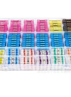 335PCS盒装热缩对接连接器125PCS焊接密封线端子210个防水焊锡环