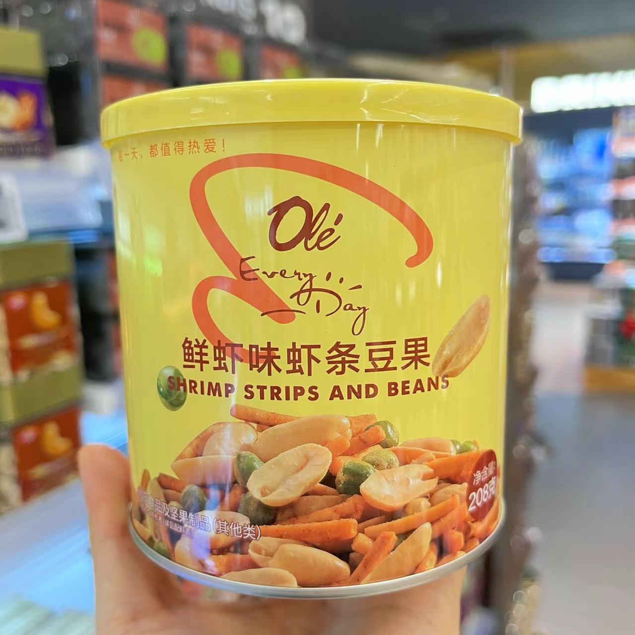 【ole超市代购】ole鲜虾味虾条豆果208g