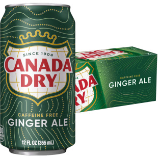 美国进口加拿大(CANADA DRY)姜汁汽水干姜水生姜水355ml*24罐