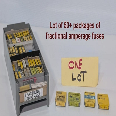 Lotof50PackagesAssortedMiniatureGlassFuses,Fraction