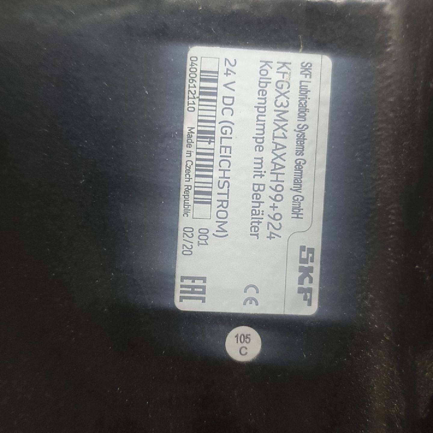 议价SKF润滑脂泵KFGX3M1AXA499924适用