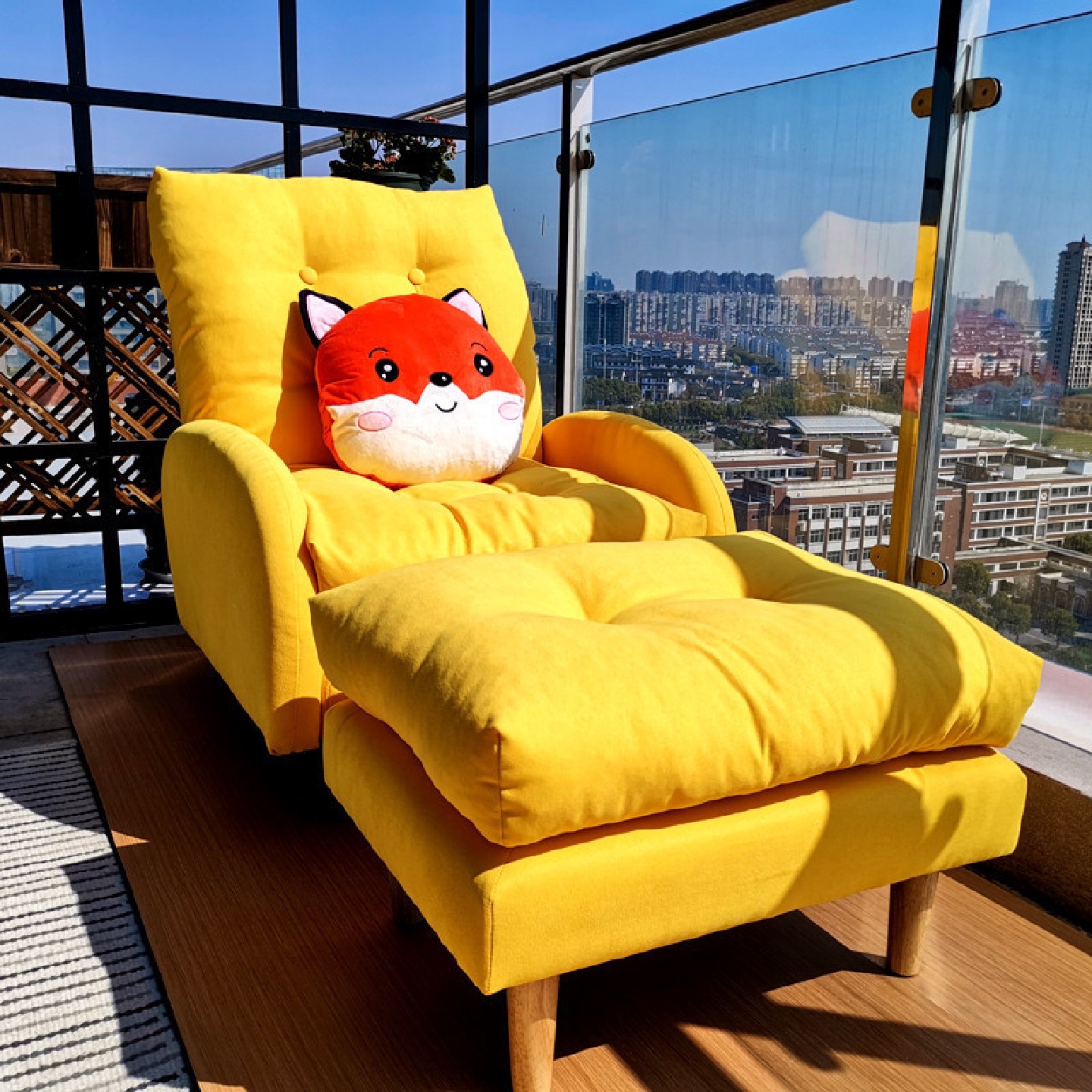 懒人沙发卧室阳台小户型小沙发休闲椅躺椅网红款折叠靠背单人沙发