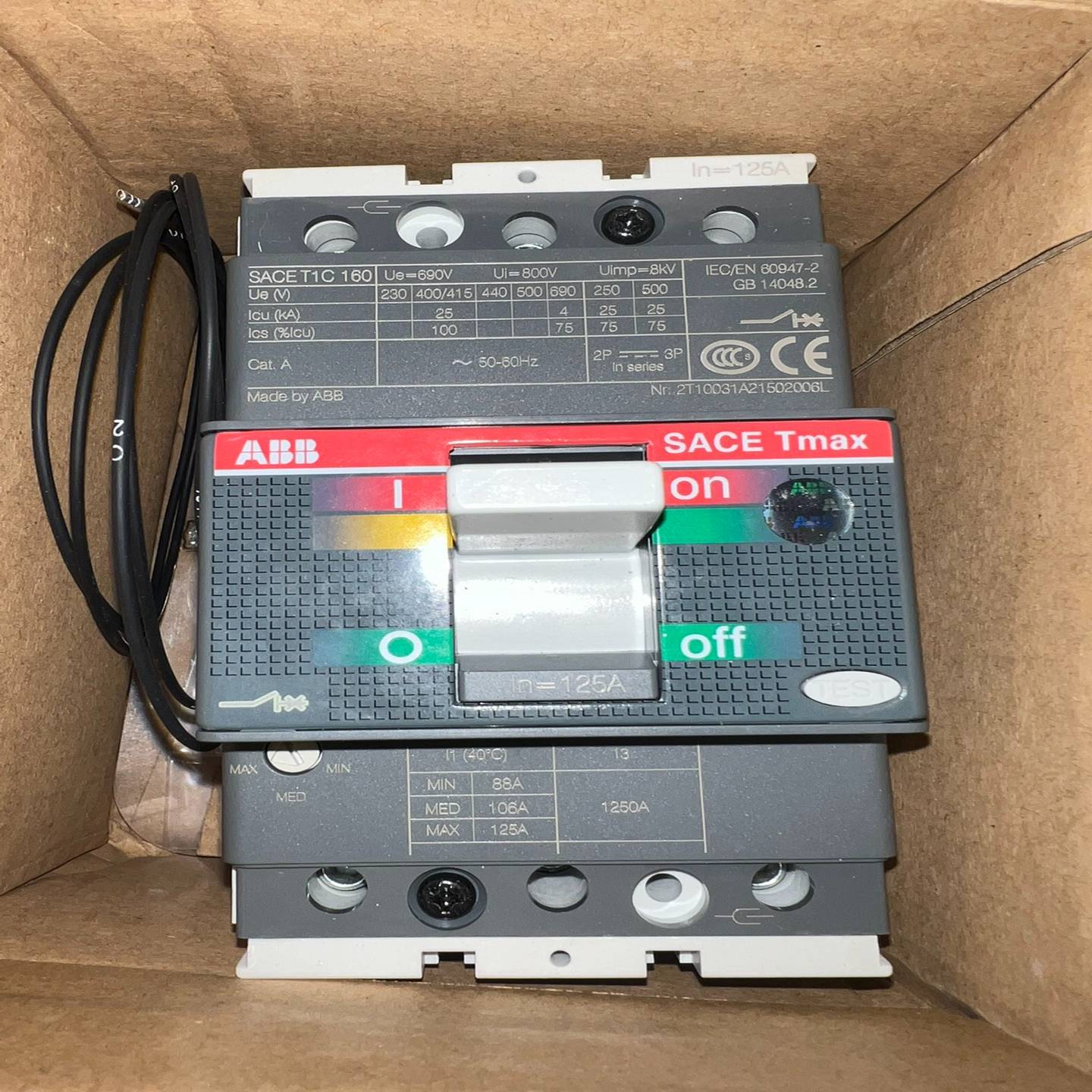 ABB塑壳断路器T1C160 TMD1251250 F F