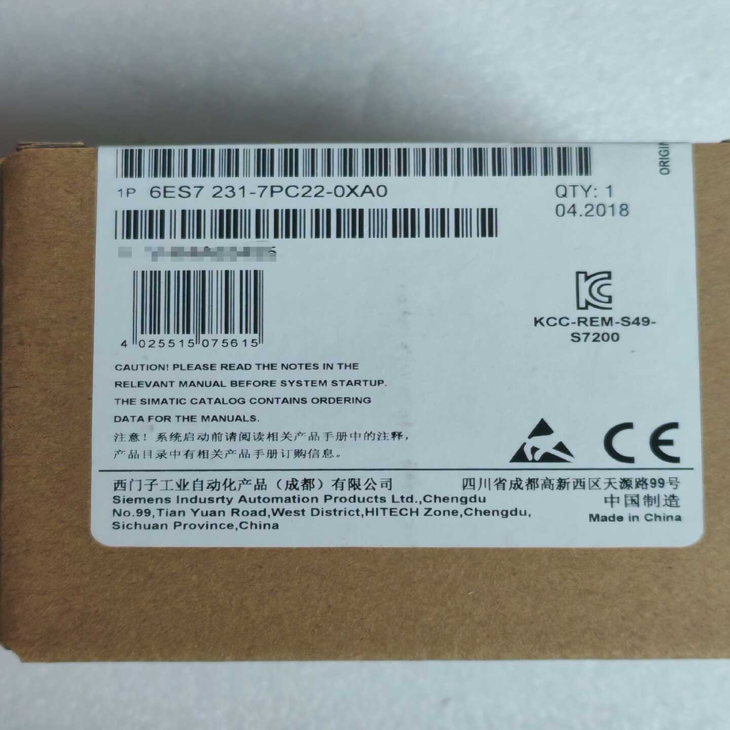 【议价】6ES7231-7PC22-0XA0未拆顺丰适用