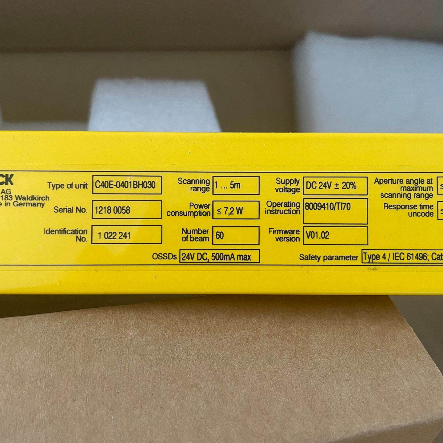【议价】德国西克SICK安全光栅 C40E-0401BH030、C4适用462