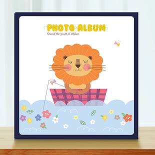 溪花集大容量5寸6寸儿童成长黏贴相簿家庭DIY手工卡通纪念册影集