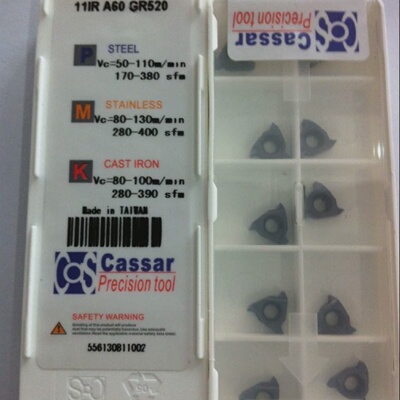 卡赛数控刀片/Cassar螺纹刀片11IRA60/A55/1.0ISO/1.5ISOGR520