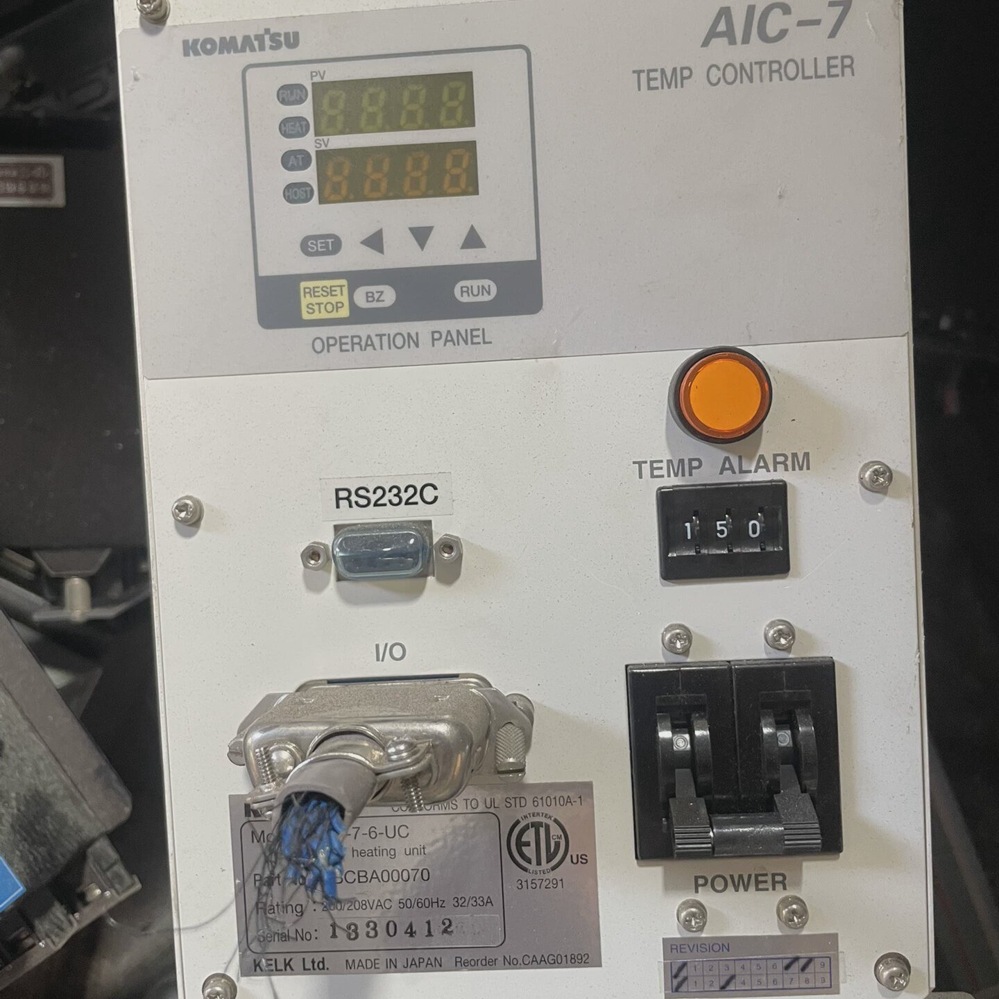 KOMATSU小松温度控制器AIC76UC日本制造-议价