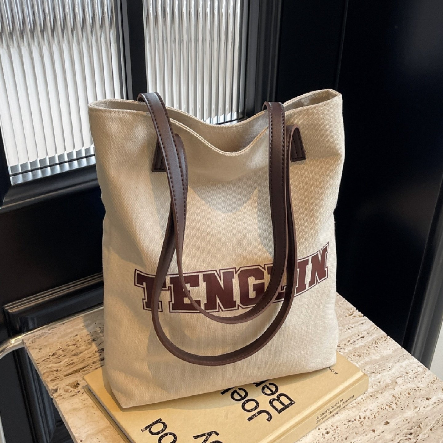 小个子帆布包女夏天2025新款大容量手提袋百搭上班通勤单肩托特包