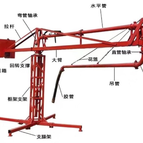 混凝土布料机12米18米手动全自动液压框架圆筒塔式内爬式布料机