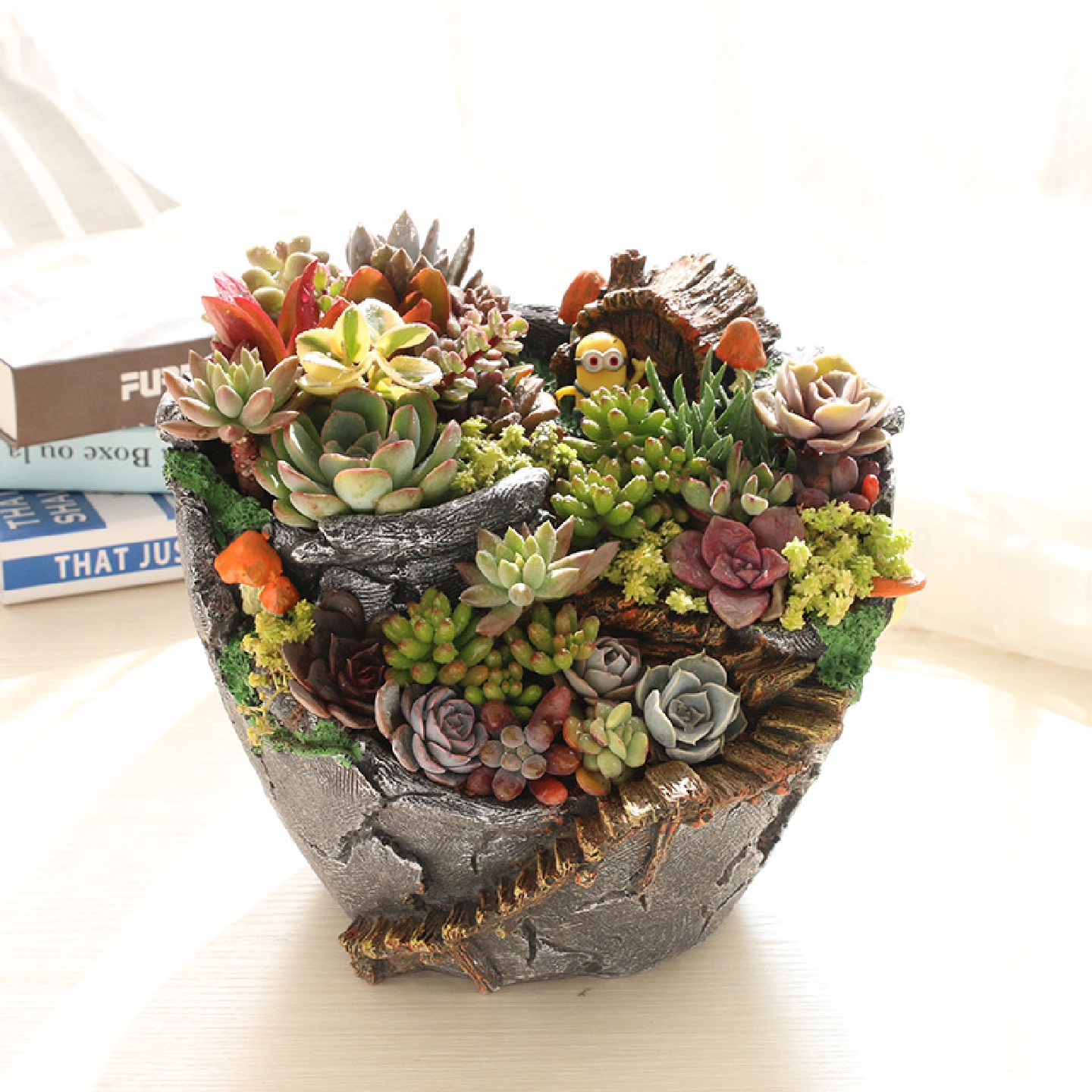 新款创意空中花园多肉花盆特大号树脂多肉拼盘摆件花盆工厂批发
