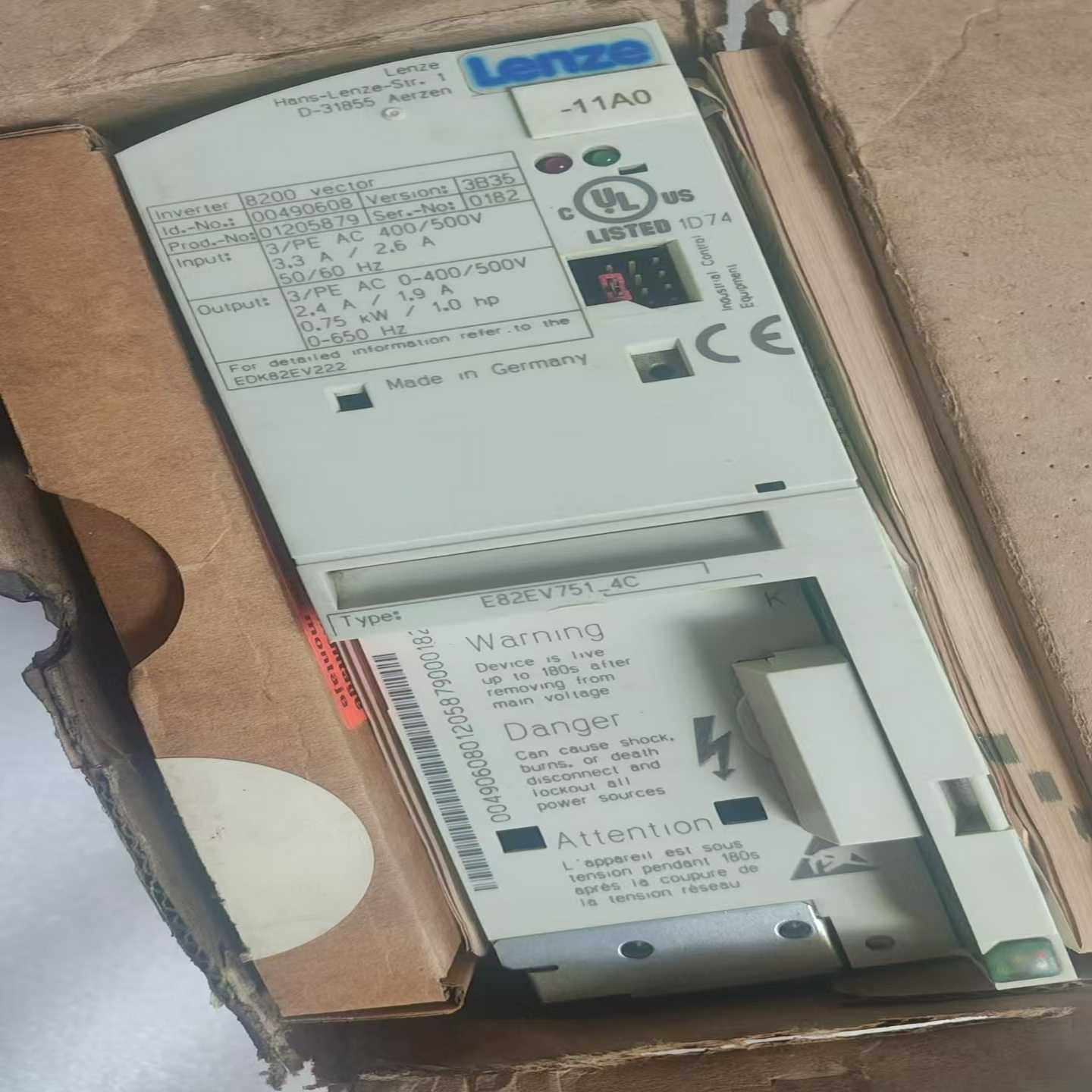 伦茨变频器E82EV751K4C全新未使用--议价商品