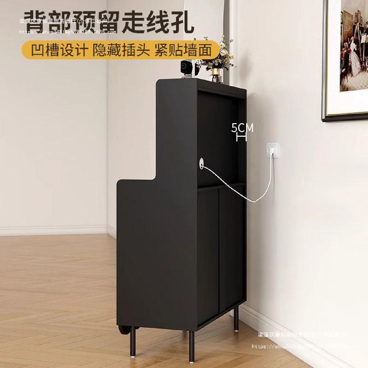 实木餐边柜一体靠墙客厅杯子收纳柜茶水柜小户型储物柜咖啡机柜子