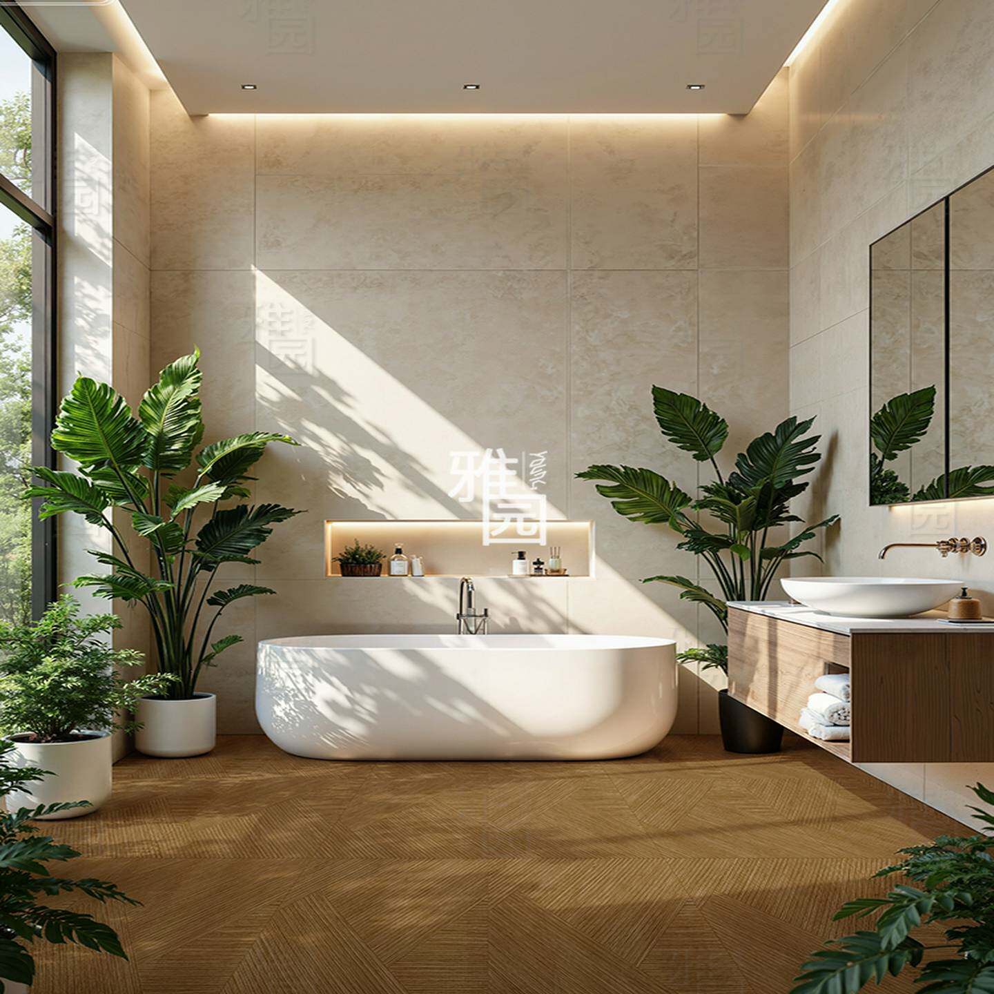 法式客厅木纹地砖几何线条卧室地板砖原木风网红连锁餐厅厨房瓷砖