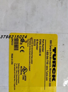 议价现货原装正品德国TURCK图尔克总线FDNL-S1600-W