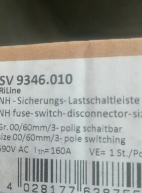 威图德国SV9346.010  690V  160A条形熔断【议价】