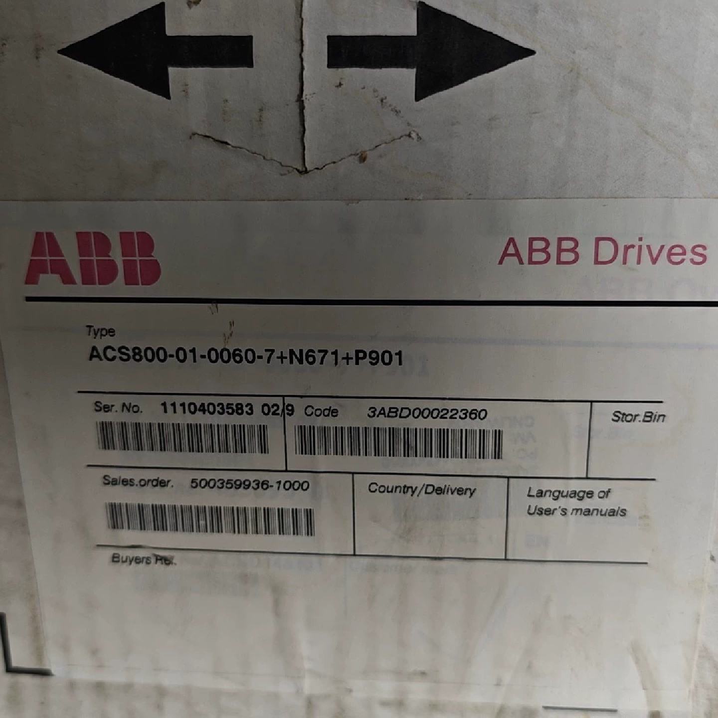 ABB变频器ACS800-01-0060-7N671P9--议价商品