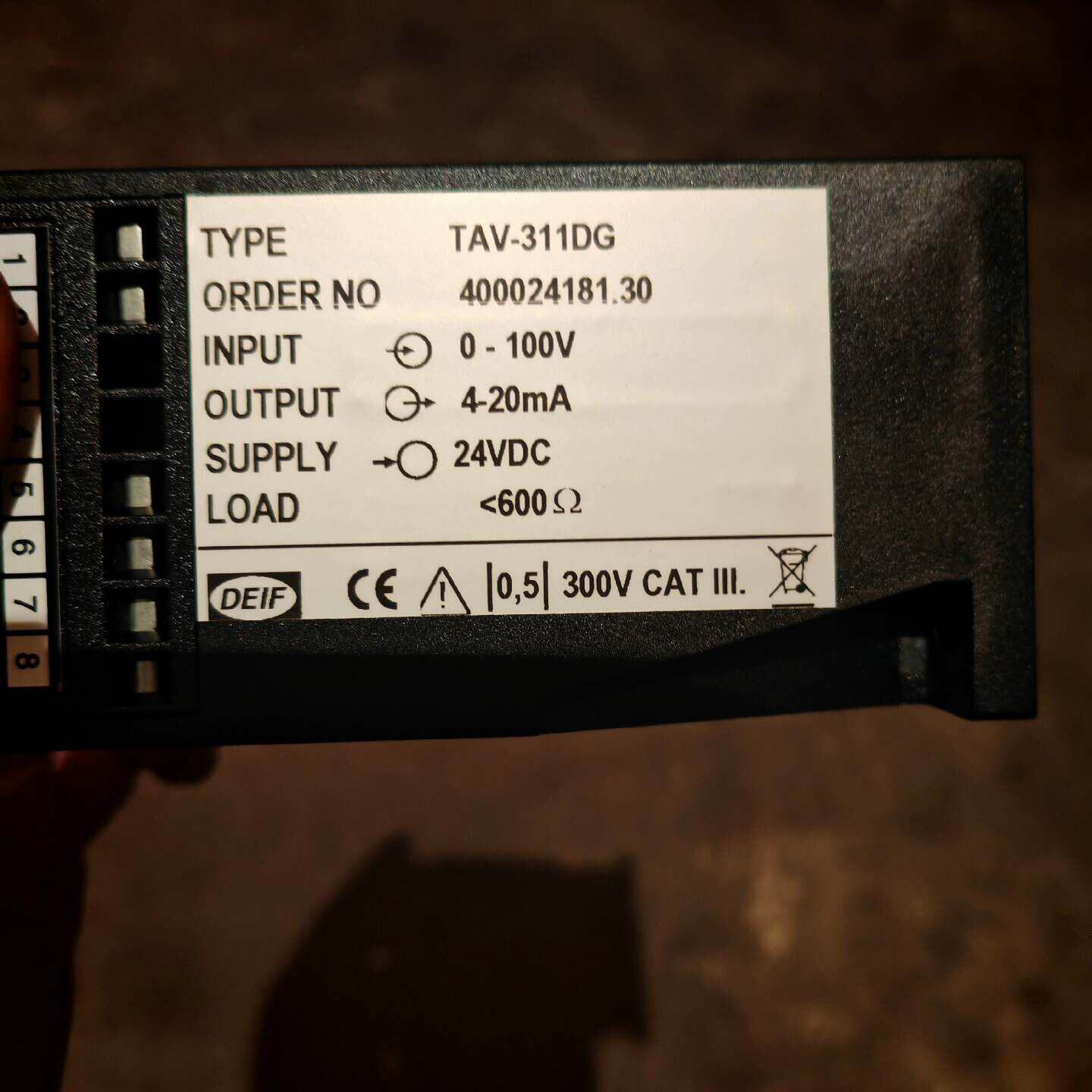 DEIF丹控电流变送器TAV311DG全新议价及维修！