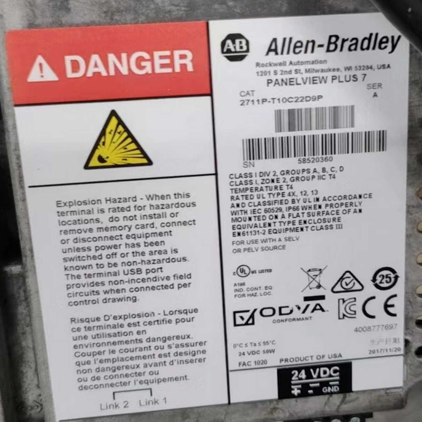 AB罗克韦尔触摸屏2711P-T10C22D9P功能正常询价