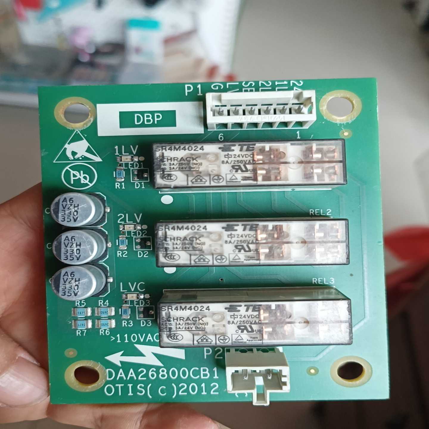 询价~奥的斯电梯轿顶继电器板DAA26800CB1CB2 HAA2