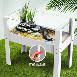 乌龟缸家用大型生态造景别墅养巴西龟鳄龟玻璃饲养缸养龟专用