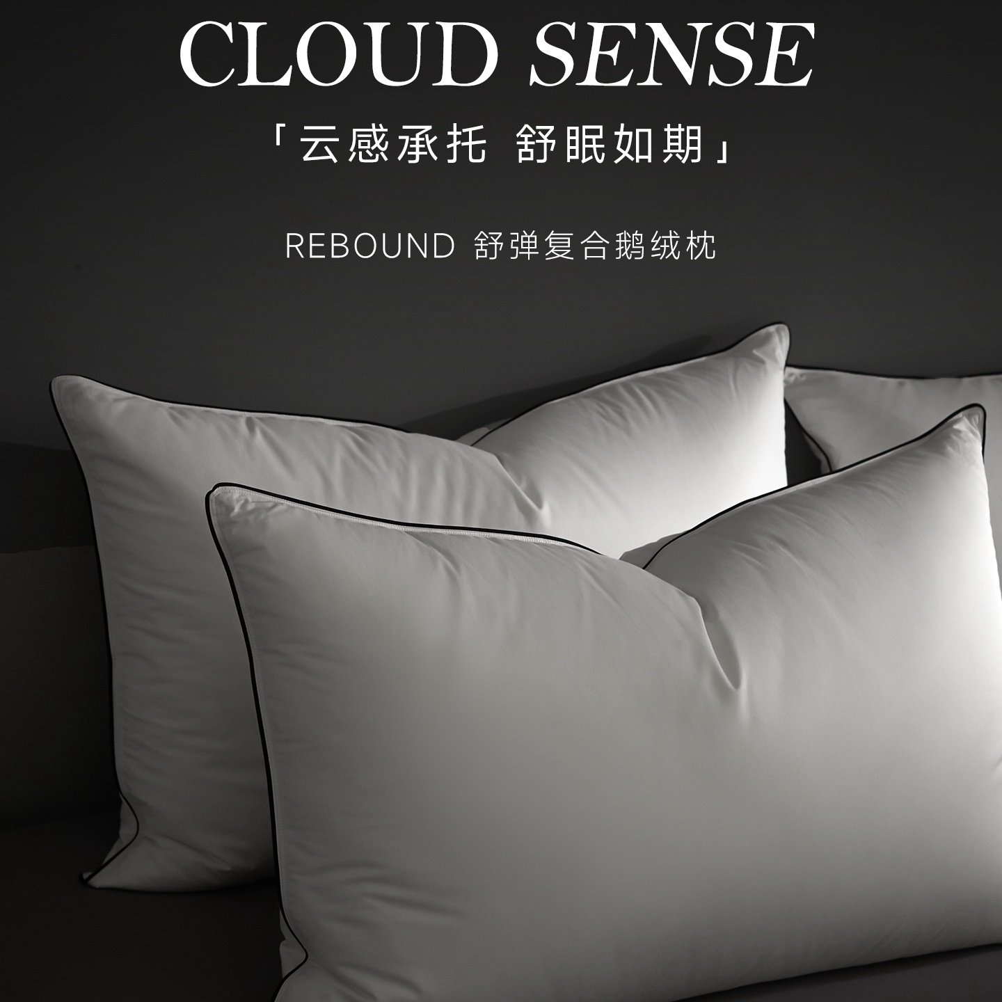 LENCIER兰叙2025新款羽绒枕95白鹅绒100支全棉舒弹复合枕头枕芯,床上用品,羽绒枕/羽毛枕,淘宝优惠券,粉丝福利购,淘宝优惠卷