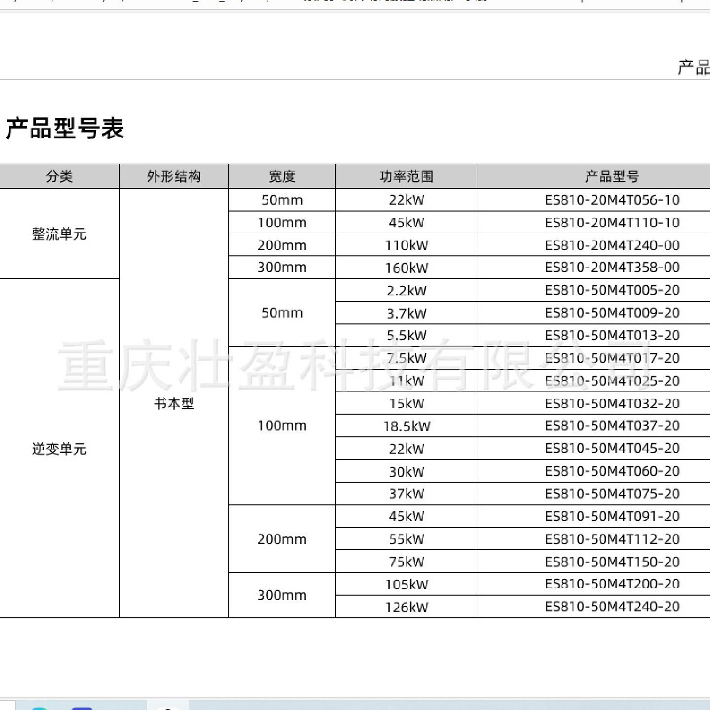 ES810-20M4T240-00汇川ES810-20M4T358-00伺服整流单元
