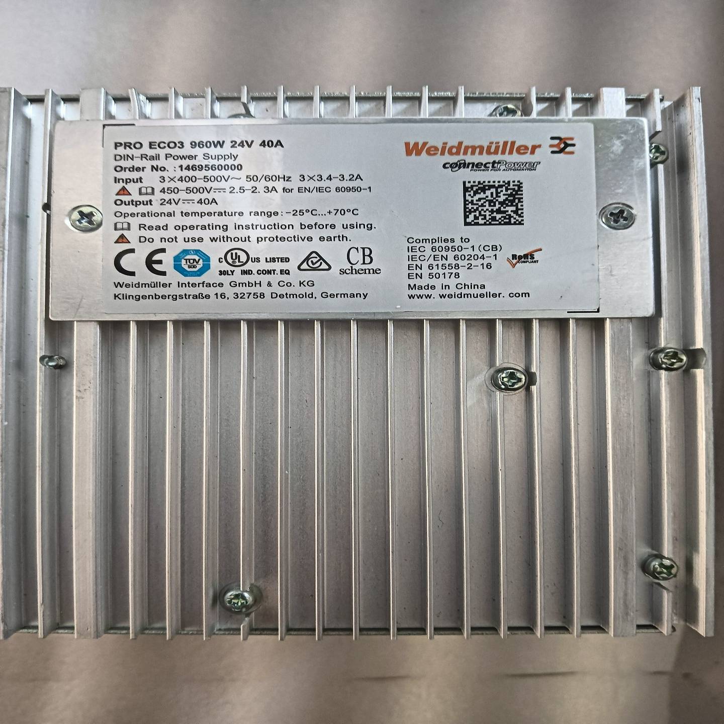 魏德米勒电源PROECO960W24V40A--议价商品