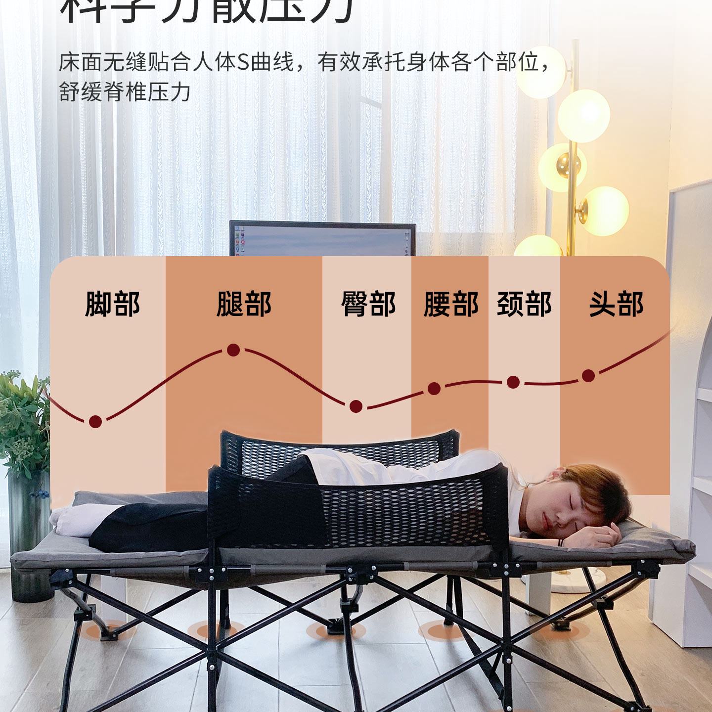 单人折叠床幼儿园午睡床办公室午休床家用简易小床便携行军陪护床