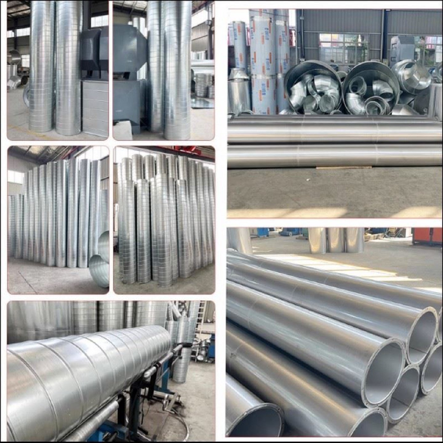 螺旋风管烟管不锈钢304焊接管201碳钢管镀锌排烟管环保设备排风管