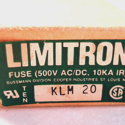 NEW LIMITRON KLM 20 FUSES KLM20 QTY 9