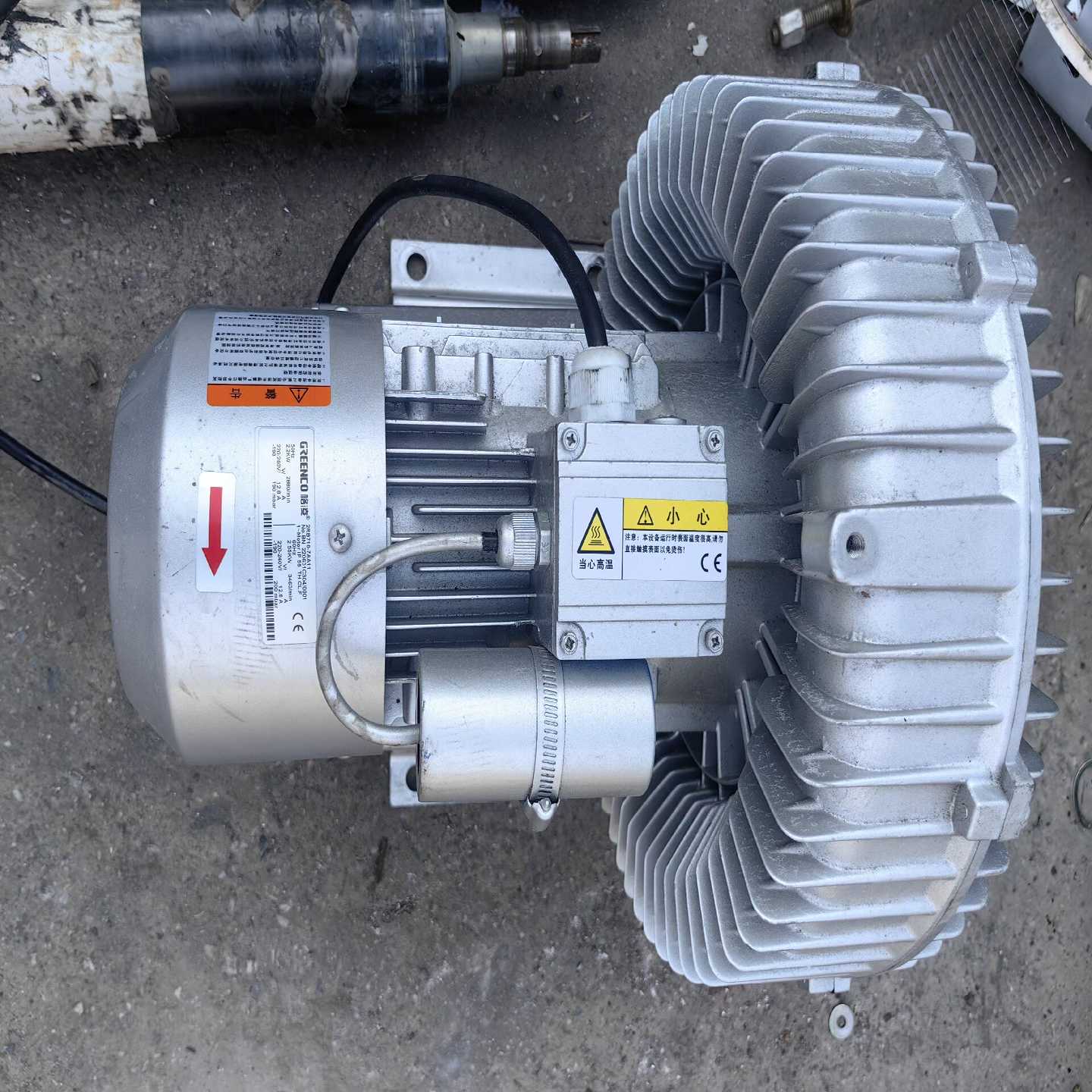 (重工机械)格凌单相漩涡风机单相2.2增氧机，高压风机，蟹塘养殖