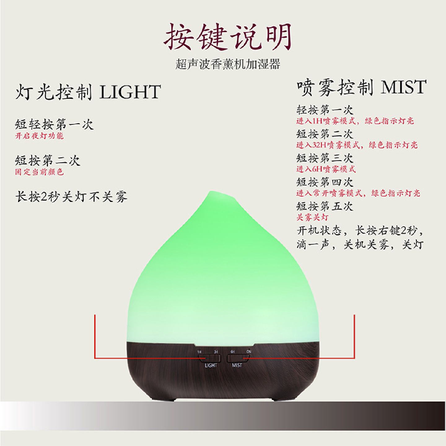 全自动精油扩香机木纹香薰机车载超声波加湿器家用自动喷香机