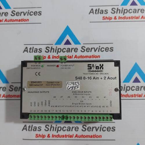 Telefrang S48 816 AIN  2 AOUT Analog Input  Output Module 24