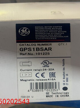【请询价】全新GE通用电气电动机保护器GPS1BSAR24-32A电