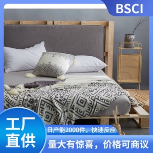 棉流苏针织毛毯子家居软饰休闲毯支持 瑞景纺织劳伦斯新款