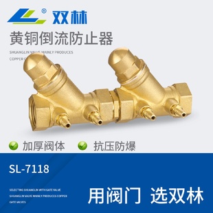 双林阀门 倒流防止器工程防污隔断管道排污阀黄铜倒流防止器