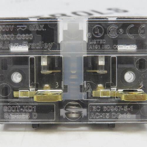 AllenBradley 800TXD1 Contact Block ** No Mounting Hardware *