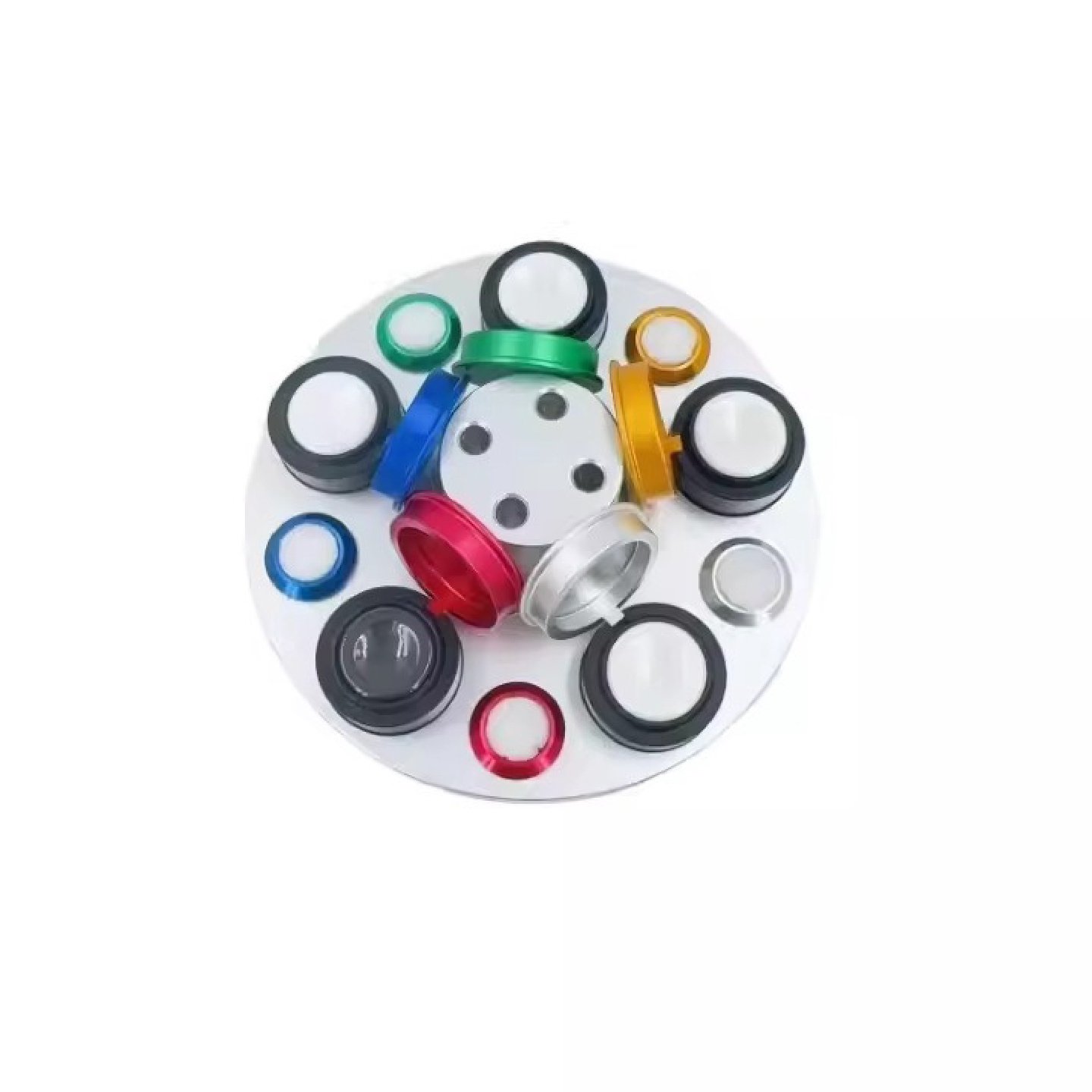 修表工具五孔油碟全金属转盘五目油碟油杯点油专用旋转油碟