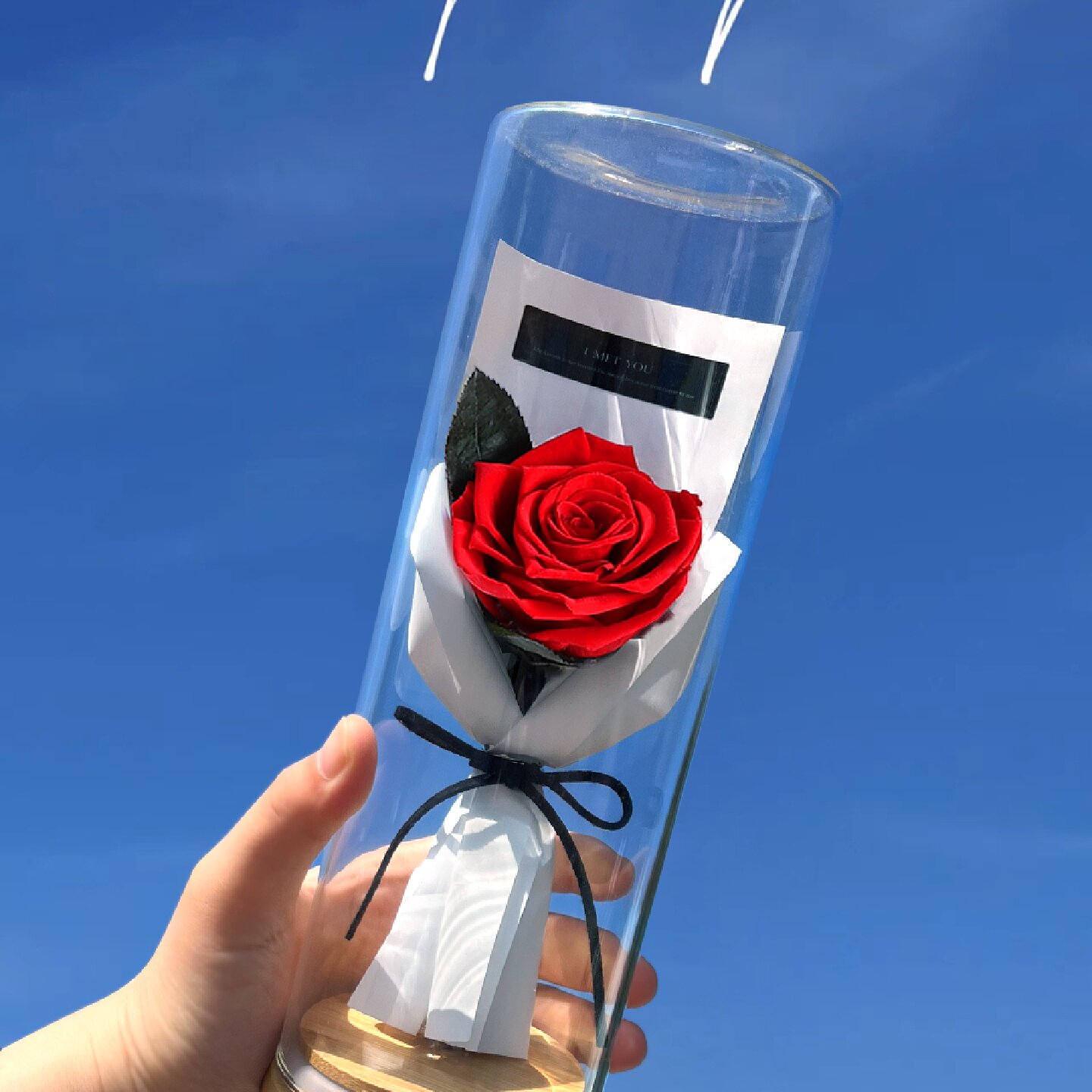 永生花摆件玫瑰花mini小花束情人节七夕仿真花花束女朋友女友礼物